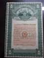 APÓLICE BR DA DÍVIDA PÚBLICA DE 1 CONTO DE RÉIS 1907 VERDE