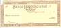 CHEQUE CUBA BANCO INTERNACIONAL AG. SAGUA 1930'S