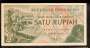 INDONÉSIA P078 1 RUPEE 1961 FE