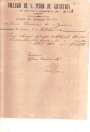 RECIBO RJ COLÉGIO DE S. PEDRO DE ALCÂNTARA, 1883 COM SELO