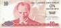 TURQUIA P218 10 LIRA 2005 MBCS