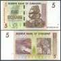ZIMBÁBUE P066 5 DOLLARS 2007 SOB