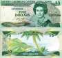 MONTSERRAT P18m 5 DOLLARS 1985 FE RAINHA