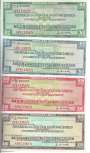 CHEQUE TRAVELLERS AUSTRALIA 2, 5, 10 AND 20 POUNDS 1960'S SPECIMEN AUSTRALIA AND NEW ZEALAND BANK