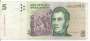 ARGENTINA P347 5 PESOS 2002 MBC SERIE G
