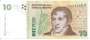 ARGENTINA P348 10 PESOS 2002 MBCS P