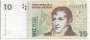 ARGENTINA P348 10 PESOS 2002 MBCS