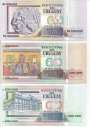 URUGUAI P067A/073 SERIE  1.000 A 500.000 PESOS 1989 91 FE