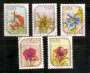 CUBA 1986 SÉRIE FLORES 5X